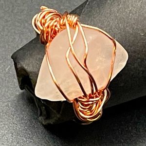 Copper Wire Wrapped Quartz Ring